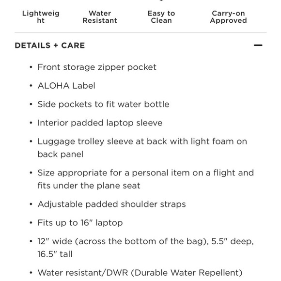 NWTs ALOHA Collection Backpack - Picture 4 of 4